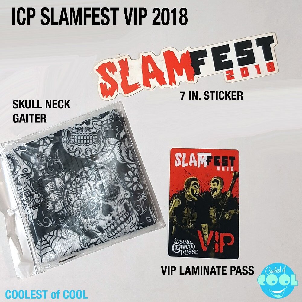 ICP Insane Clown Posse collectible VIP pass 2018 Slam Fest tour juggalos sticker